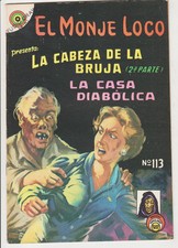 EL MONJE LOCO #113 HORROR MEXICO 1970 LA CABEZA DE LA BRUJA WALKING DEAD -C HNG