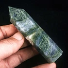 80g 91mm Natural Moss Agate Tower Crystal Point Healing Wand Chakra Reiki Stone