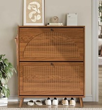 2 Flip Drawers Shoe Rack Holds 30/32 Pairs of...