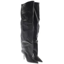 Jimmy Choo Overkneestiefel 40 EUR Schwarz Neu