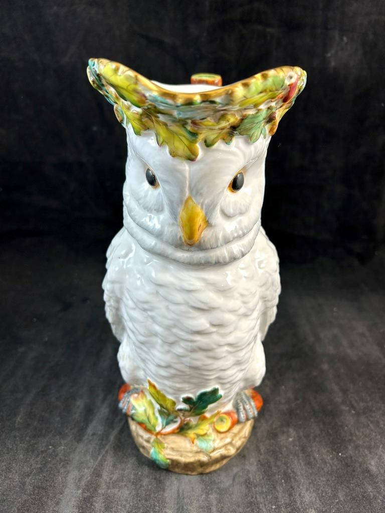  crown derby 陶器　鳥 Antique Crown Derby for Tiffany and Co White Owl Figural Ceramic