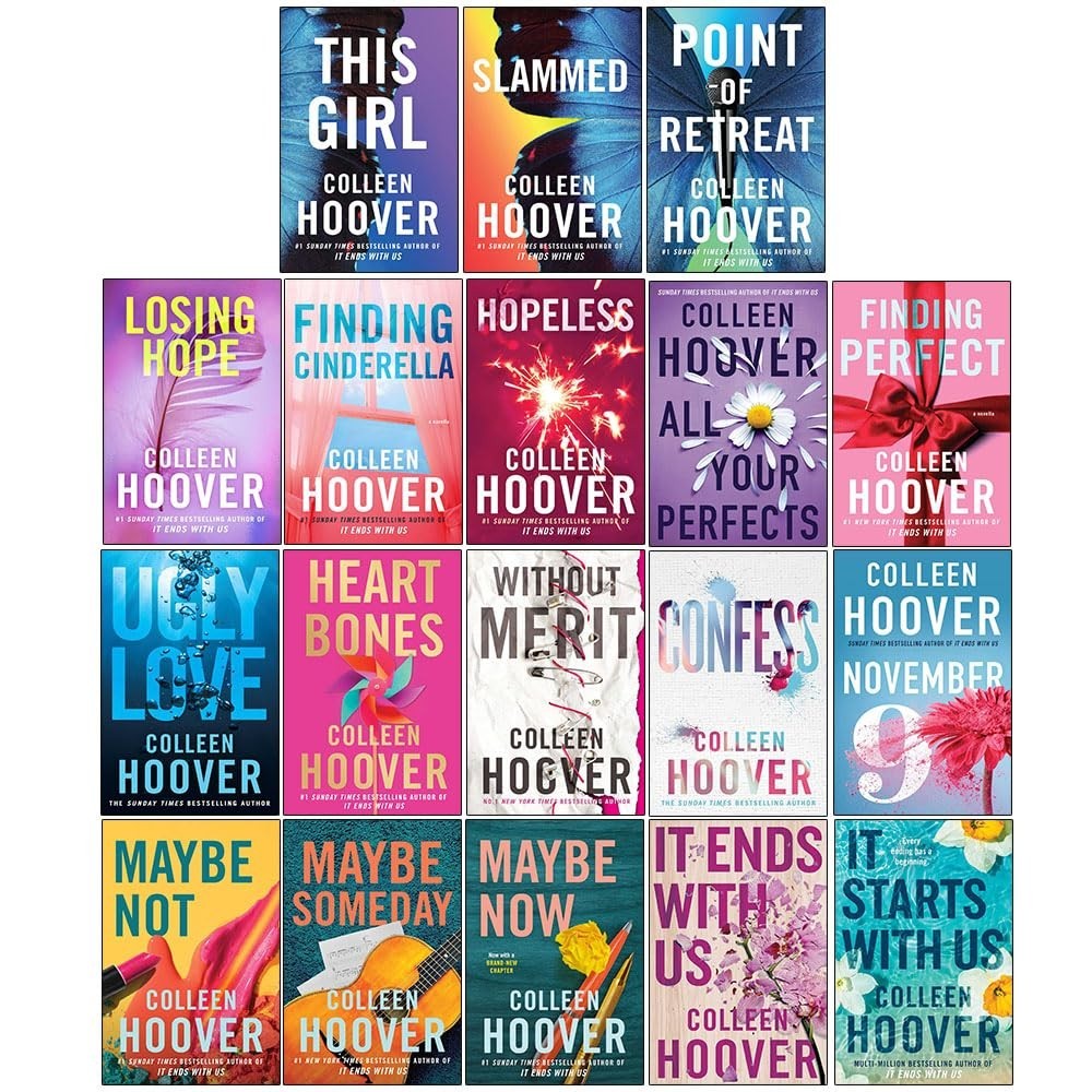 Colleen Hoover Collection 18 Books Set Ugly Love,November 9, Confess,Losing Hope
