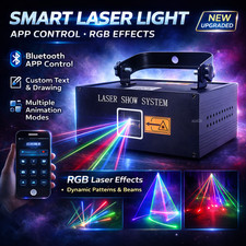 3W Stage Projector Laser Lights iOS Android App RGB Animation DMX DJ Party Show