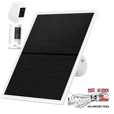 Solar Panel Charger for Ring Camera,10W Solar Charger Compatible with White