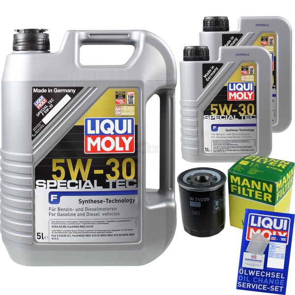 Mann Inspektionspaket 7L Liqui Moly Special Tec 5W-30 FüR Jaguar XJ 4.2 R 3.6 XK-image