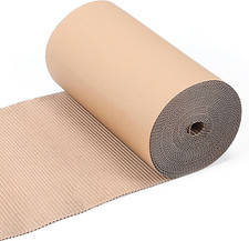 17 X 236 Inch Corrugated Cardboard Roll, Single Face Corrugated Paper