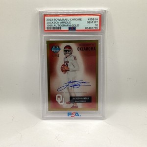 2023 Bowman U Chrome 1955 GOLD Jackson Arnold /50 Auto RC Gem Mint PSA 10