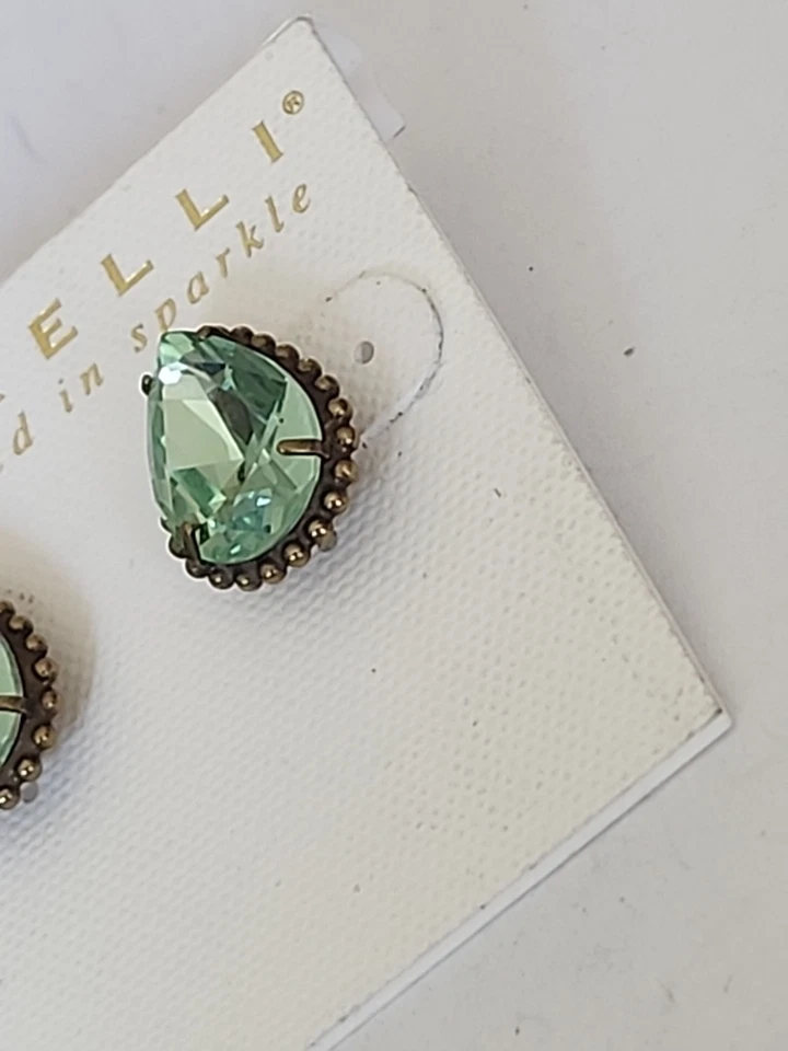 Nuevos aretes Sorrelli Eileen corte pera - volcán - cristal oro brillante latón Foto 2 de 4