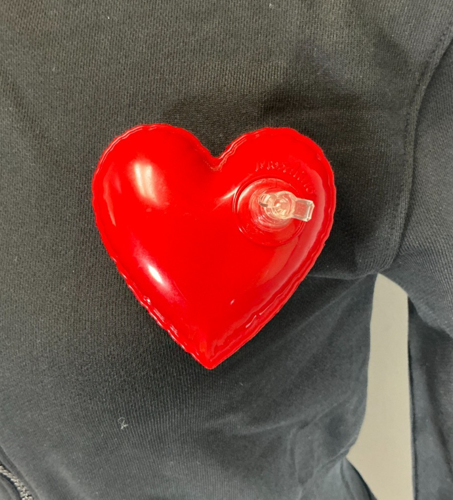 Moschino Inflatable Heart Women's Size 4 Black Zip Up Hoodie Dress