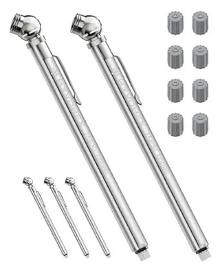 #ad Pencil Tire Pressure Gauge 2 Pack with Valve Caps Stainles Number of Items: 2 $10.99