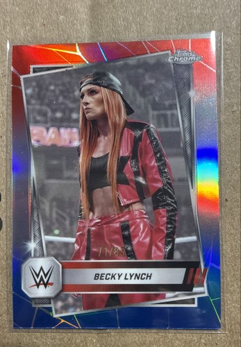 Becky Lynch [Red Refractor] #133 2025 Topps Chrome WWE card