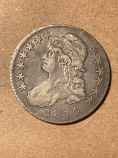1814 Capped Bust Half Dollar - Single Leaf - As Shown! (#1801)