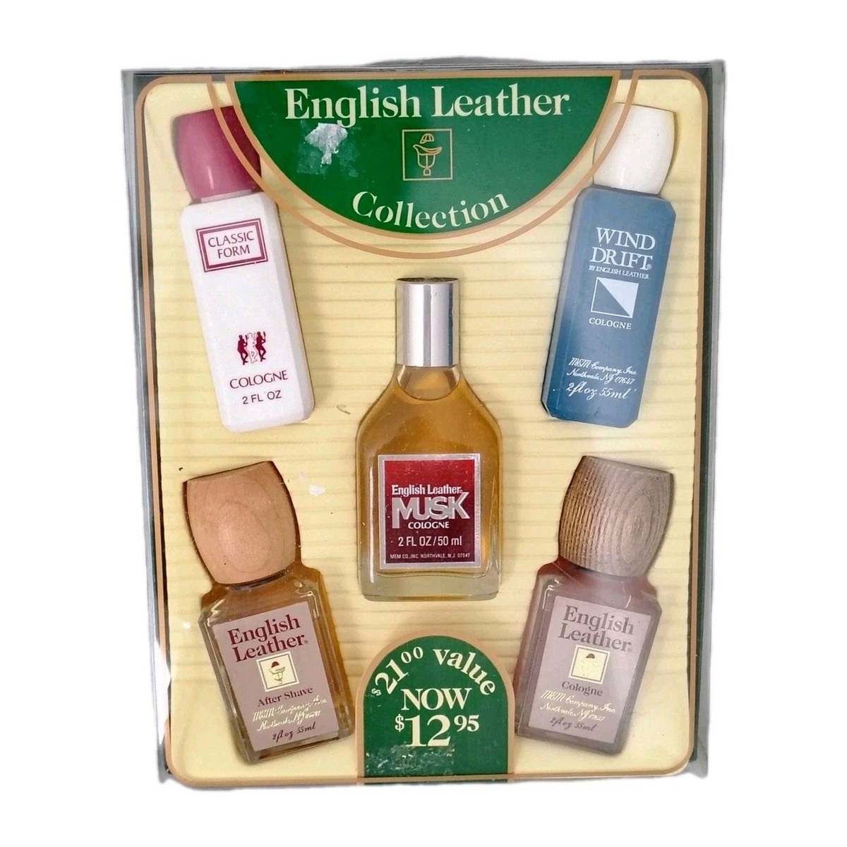 Vintage English Leather Cologne Set Musk After Shave Windrift