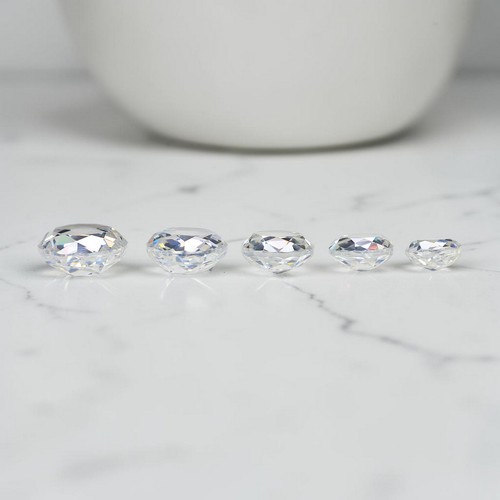 Round Rose Cut Zirconia Stones White CZ Stones Round Rose American Stones GN252 - 第 7/8 張圖片