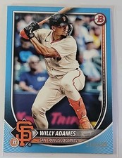 Willy Adames 2025 Bowman Base Blue Parallel Card #60 San Francisco Giants /499