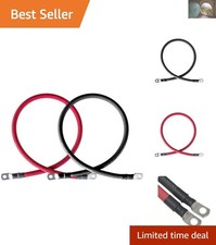 Durable  Customizable 2/0 AWG Battery Cables for RV, Car, Solar, and Boat Use