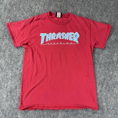 Thrasher Magazine Shirt Mens Medium Red Skateboarding Graphic Tee San Francisco