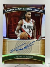 2025 Topps Basketball Insert Card Marks of Excellence #ME-JWA Jabari Walker AUTO
