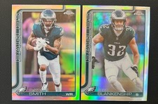 2025 Topps Chrome Devonta Smith #244  Refractor + #251 REED BLANKENSHIP Eagles