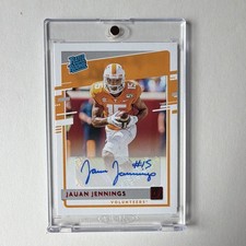 Donruss Rated Rookie Jauan Jennings Tennessee Volunteers Auto #15 Rookie Card. rookie card picture