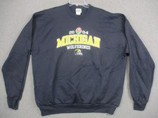 Vintage Michigan Wolverines Sweatshirt Mens 2XL NCAA Football Rose Bowl 2004