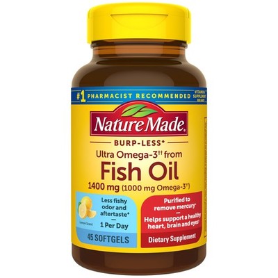 Nature Made Extra Strength Omega 3 Fish Oil Supplements, 1400mg, Fish Oil Omega
