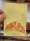 2.5 X 3.5 Original Whimsical Watercolor Croissant — photo 1