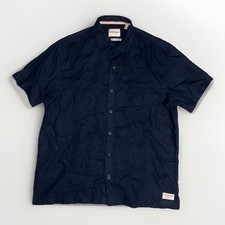 SCOTCH  SODA Linen Blend Shirt Mens L Navy Button Up Beach Vacation