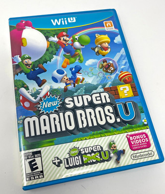 Super Mario Bros U with New Super Luigi U Nintendo Wii U Used Tested Works