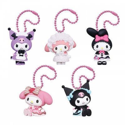FFMy Melody & Kuromi キーホルダー Sanrio My Melody And Kuromi Lolita Dolly Ball Chain Takara