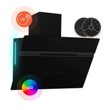 Klarstein Alina Cooker Hood EEK A Touch LED Light 615 m³/h 60/90 cm Black/Silver