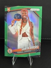 2025 WNBA Panini Prizm Saniya Rivers Green Variation (RC) #150 Sun