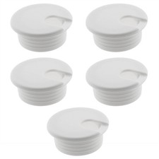 HJGarden 5PCS 1-1/2inch / 38mm Desk Grommet Wire Cord Cable Grommets white