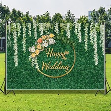 7 5FT Wedding Backdrop Greenery Backdrop with Flower Photography Green Leaf...