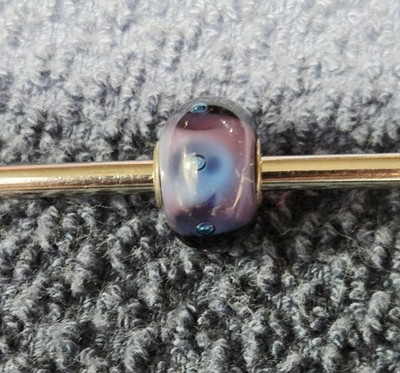 Authentic Trollbeads  Purple Bubbles Glass Retired