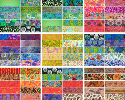 Kaffe Fassett Cotton Mix & Match 10 of  10'' x 10'' Layer Cakes - All Colours