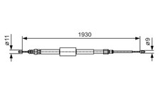 Bremsseil Seilzug Feststellbremse BOSCH 1 987 482 011 für RENAULT MEGANE EM0 2
