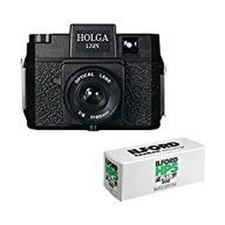 Holga 120N Medium Format Film Camera Black with Ilford HP5 Plus Black and W...