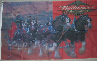  BUDWEISER BEER CLYDESDALE FLAG NEW 3X5FT banner sign better quality usa seller