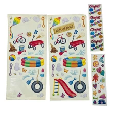 SANDYLION HAMBLY STUDIOUS Vintage Congrats Summer Sticker Sheet Scrapbooking