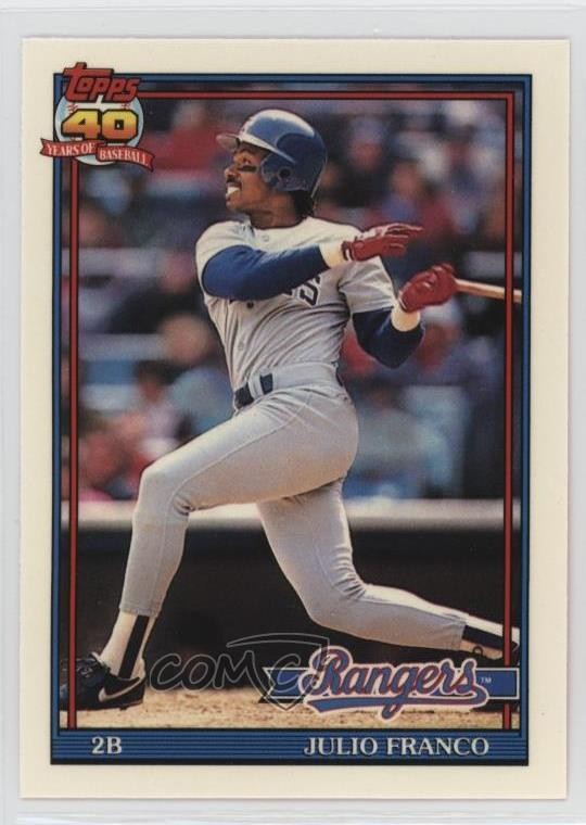 1991 Topps Factory Set Collector's Edition (Tiffany) Julio Franco #775 9bz