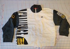 Vintage 1990s Nike Challenge Court Tennis Jacket White Black Sz 2XL 1980s Agassi