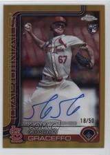 2025 Topps Chrome Rookie Gold Refractor 18/50 Gordon Graceffo #RA-GG Auto 1ql6