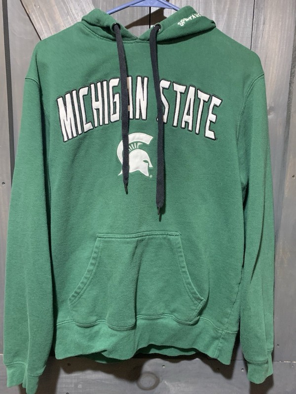 Michigan State Spartans Embroidered Hoodie. Sz Medium.