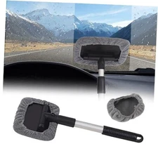 Car Windshield Cleaning Tool, Microfiber Window Cleaner with Washable and 