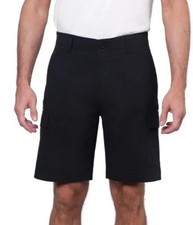 WearFirst Men  s Classic Fit Cargo Shorts Black 36 Inseam 9  