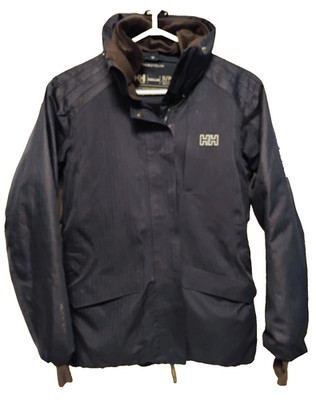 Helly Hansen Insulated Double Collar Navy Blue Size Small Womens Winter Jacket