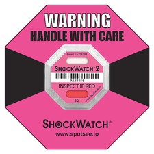 Shockwatch G-ForceIndicatingLabel,Pnk,5g-force,PK50 45000K Shockwatch 45000K