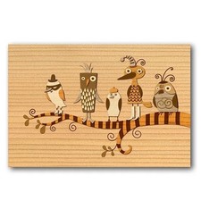 Wooden Collage Craft Kit "Five Funny Birds" KAB-002