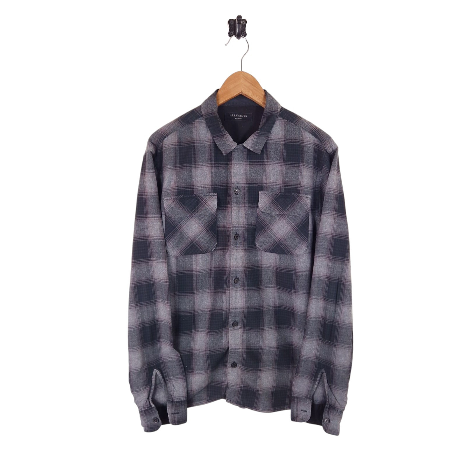 Mens All Saints 'Pittston' Shirt Long Sleeve Medium
